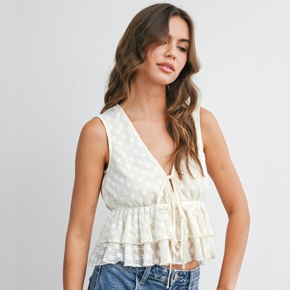 The Wild Clover Tops - COMING SOON TAKE YOUR TIME TIE FRONT TANK TOP